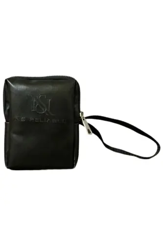 Ko'p funktsiyali 3 tadan iborat makiyaj sumkasi va 1 dona gubka to'plami - qora naqshli - 5