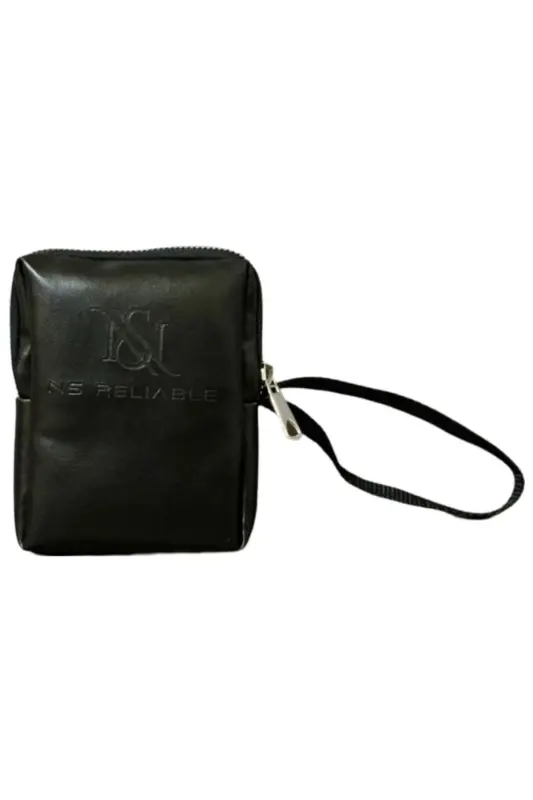 Ko'p funktsiyali 3 tadan iborat makiyaj sumkasi va 1 dona gubka to'plami - qora naqshli - 5