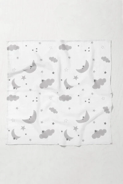 Ko'p maqsadli muslin chaqaloq adyol Kulrang bulut - Xl 75x100 sm - 3