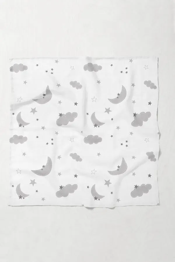 Ko'p maqsadli muslin chaqaloq adyol Kulrang bulut - Xl 75x100 sm - 3