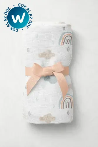 Koʻp maqsadli muslin chaqaloq adyoli kamalak - Xl 75x100 sm-kamalak - 1