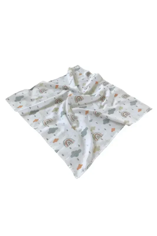 Koʻp maqsadli muslin chaqaloq adyoli kamalak - Xl 75x100 sm-kamalak - 3