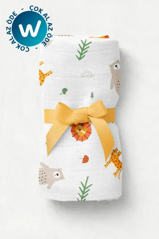 Koʻp maqsadli muslin chaqaloq adyoli Leo - Xl 75x100 Sm-Leo - 1