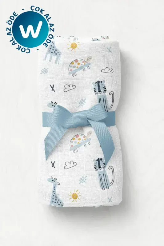 Ko'p maqsadli muslin chaqaloq adyoli Panter - Xl 75x100 Sm-Panter - 1