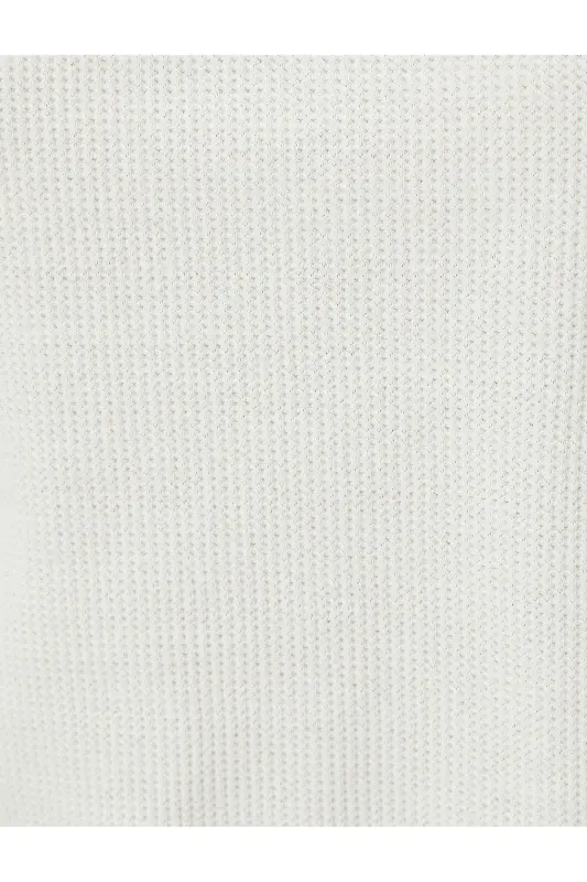 Kurzes T-Shirt mit Hunde-Print, kurzärmlig, Rundhalsausschnitt, strukturierte Baumwolle - Ecru - 6