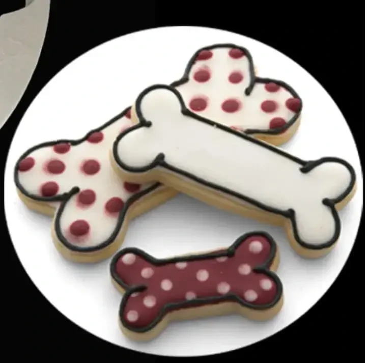 Dog Treats Cookie Cutters,Dog Bone Shape Cookie Cutters set Stainless Steel Biscuit Mold for Dog Cat Homemade Treats - 6