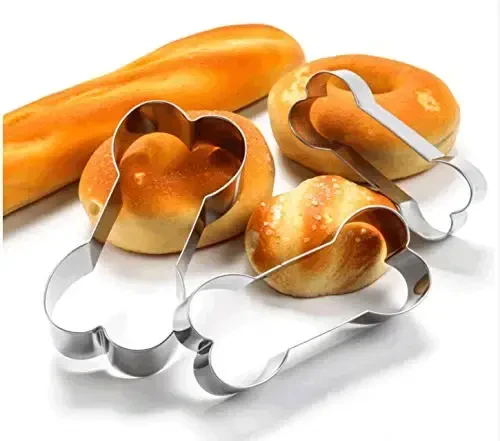 Dog Treats Cookie Cutters,Dog Bone Shape Cookie Cutters set Stainless Steel Biscuit Mold for Dog Cat Homemade Treats - 5