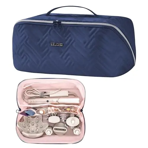 Leudes Hair Tools Travel Bag for Shark Flexstyle Portable Shark Hair Air Wrap Dryer Case (Navy Blue) - 1