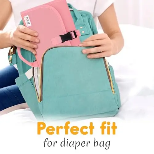 Kopi Baby Taşınabilir Bebek Bezi Değiştirme Minderi - Bebek Bezi Değiştirme Mindere ve Seyahat Çantası, Bebek Bezi Değiştirme Mindere, Taşınabilir Bebek Bezi Değiştirme Mindere - Bebek Bezi Değiştirme İstasyonu, Bebek Hediyesi - Pembe 