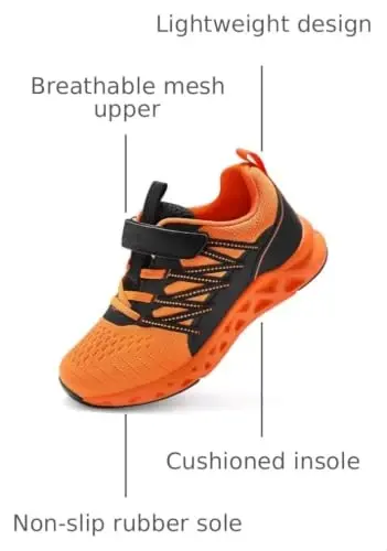 koppu Boys Girls Shoes Non-Slip Tennis Shoes Fashion Lightweight Breathable Kids Sneakers for Little Kids/Big Kids - 3