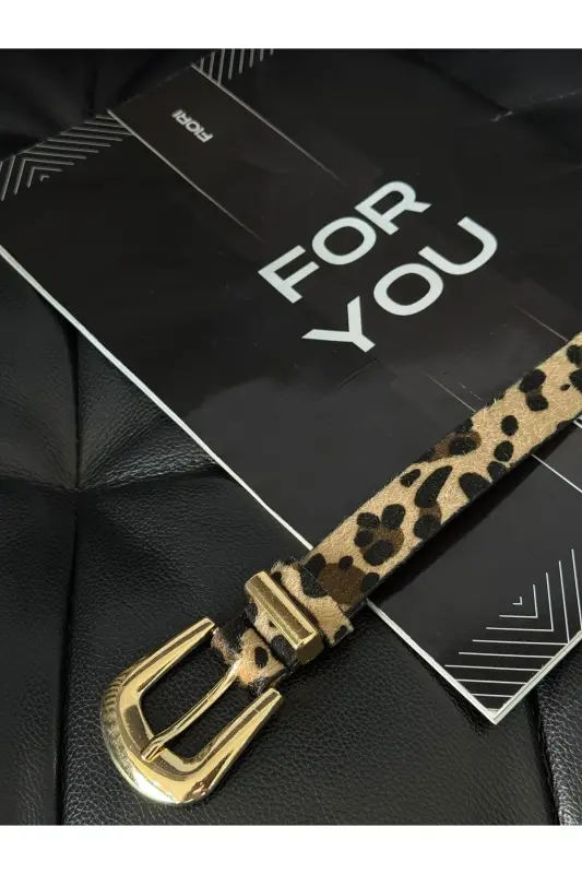 Köprü Toka Uç Takım Kadın Pantolon Kemeri, Ceket Kemeri, Elbise Kemeri, Gömlek Kemeri-Leopar - 2