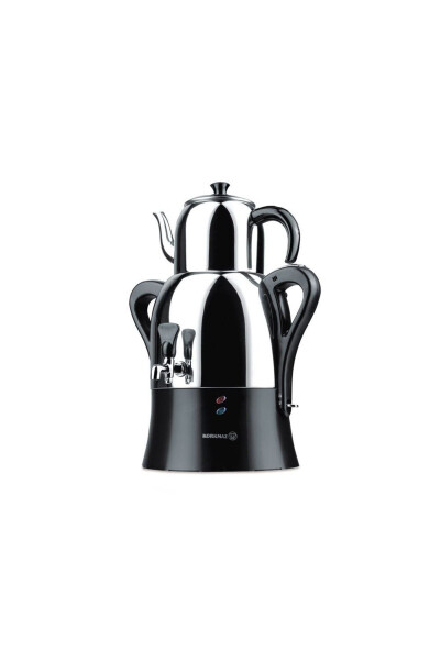 Kor A341-04 Teaholic Inox/Black Samovar - KORKMAZ (1)
