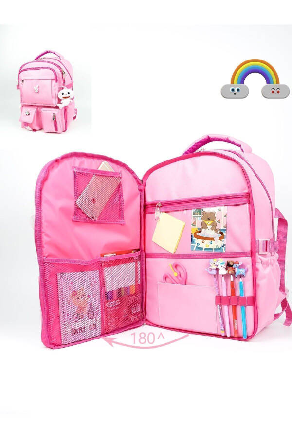 Korean Style Orthopedic Special Design Multi-Pocket Waterproof New Generation Accessory Girls School Backpack - 1