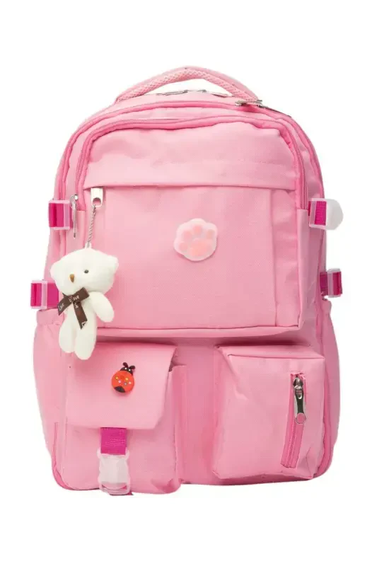 Korean Style Orthopedic Special Design Multi-Pocket Waterproof New Generation Accessory Girls School Backpack - 2