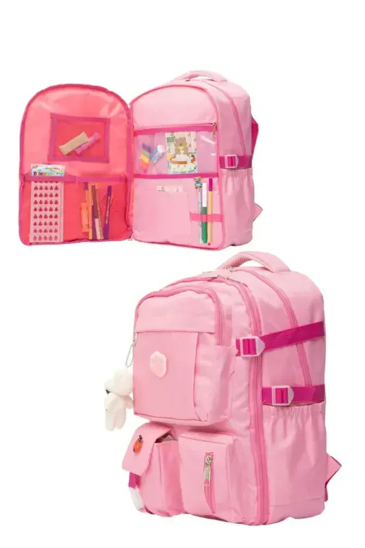 Korean Style Orthopedic Special Design Multi-Pocket Waterproof New Generation Accessory Girls School Backpack - 3