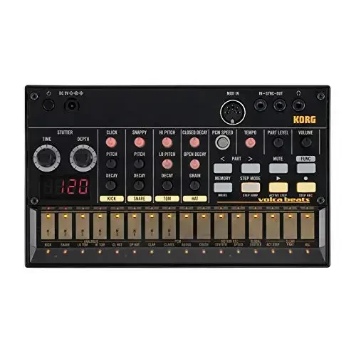 Korg Volca Beats Analog Rythem Machine w/Electribe-style 16-step Sequencer and Real Analog Sounds - 1