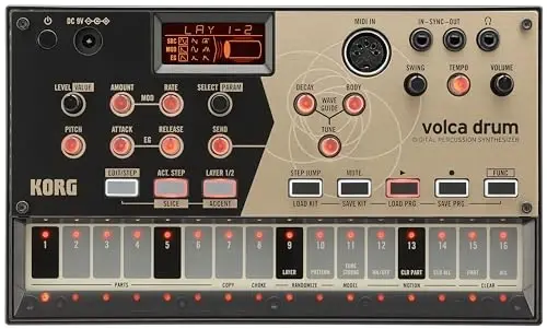 Korg Volca Drum Digital Perkussiya Sintezatori w/ 16 qadamli Sekvenser va Aktiv Qadam - 1
