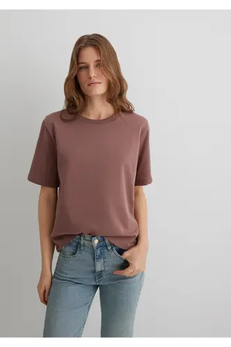 Коричневая базовая футболка Regular Fit / Стандартный крой - MAVI (1)