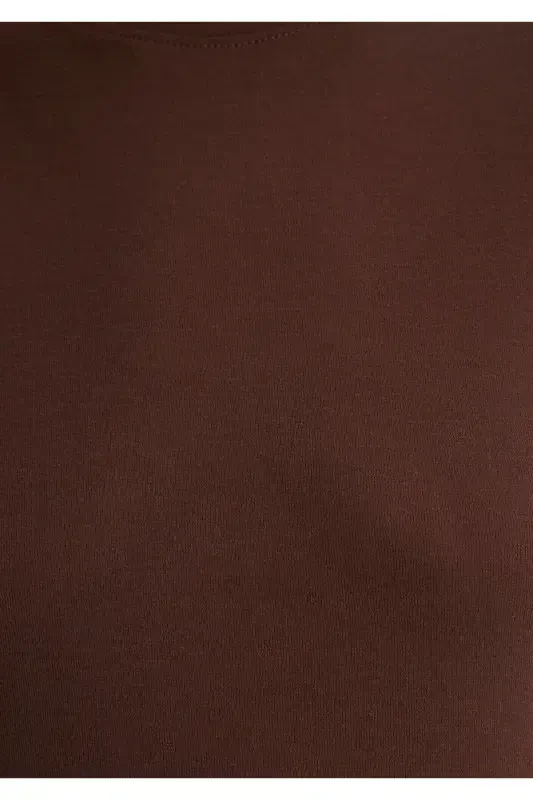 Коричневая футболка Slim Fit / узкого кроя 1613573-825 - 6