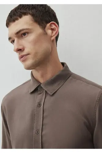 Коричневая рубашка Regular Fit из тенселя TM Lyocell - MAVI (1)