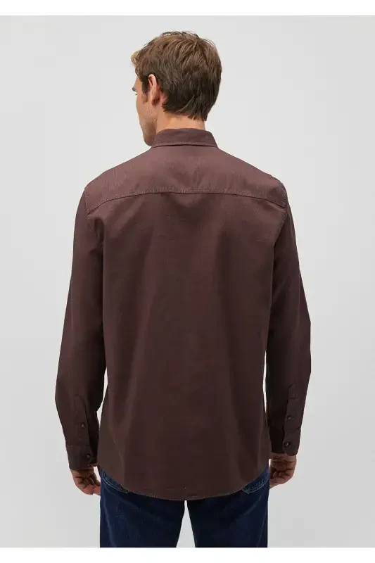 Коричневая Рубашка Regular Fit / Normal Kesim 02110 - MAVI
