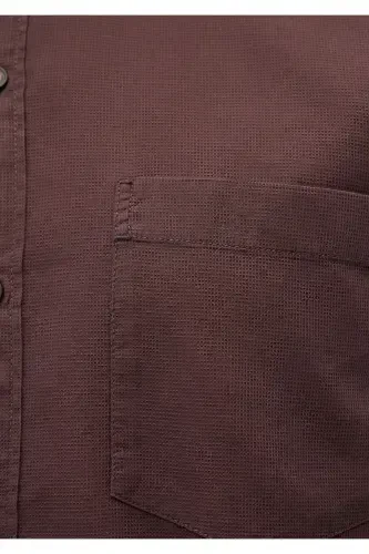 Коричневая Рубашка Regular Fit / Normal Kesim 02110 - 3