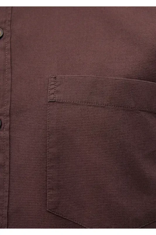 Коричневая Рубашка Regular Fit / Normal Kesim 02110 - 3
