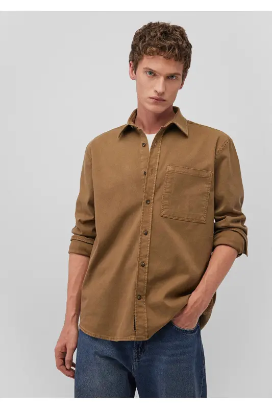 Коричневая Рубашка Regular Fit / Normal Kesim 02112 - 2