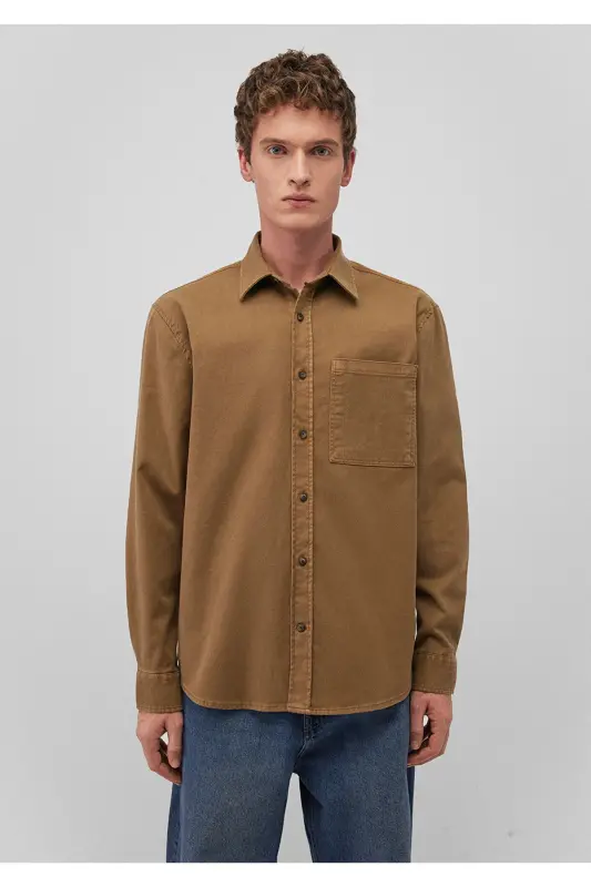 Коричневая Рубашка Regular Fit / Normal Kesim 02112 - 3