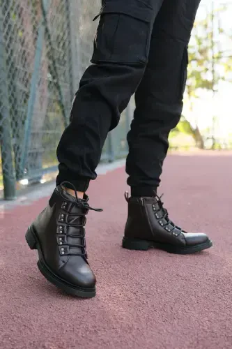 Коричневый Мужской Ботинок Почтовый 0012716-КОРИЧНЕВЫЙ1 - 3