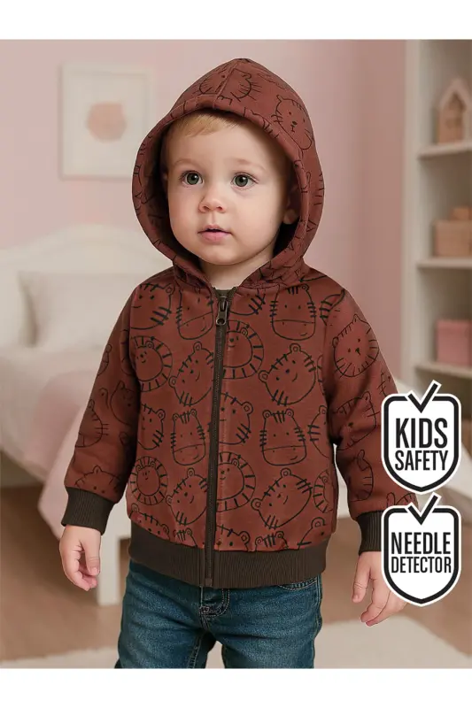 Коричневый свитер для мальчика - DENOKIDS