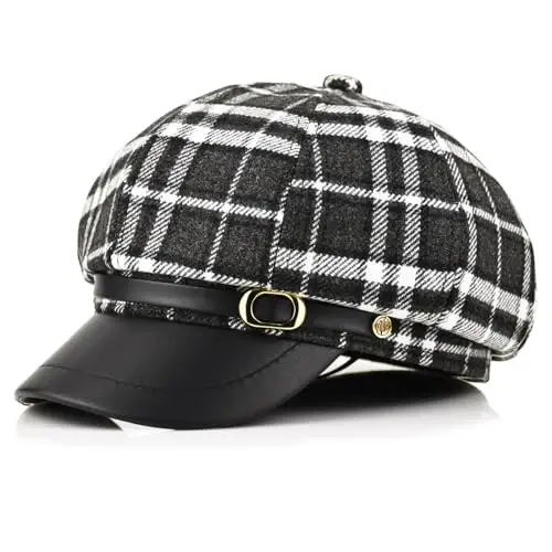 KORIXINE Womens Newsboy Cap French Fashion Hats Summer Cabbie Baker Boy Hat for Fall Beret Cap - 1