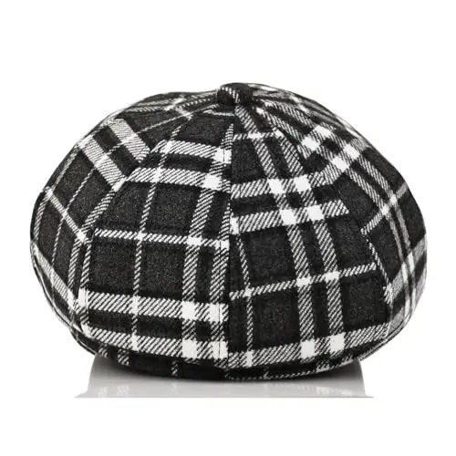 KORIXINE Womens Newsboy Cap French Fashion Hats Summer Cabbie Baker Boy Hat for Fall Beret Cap - 4