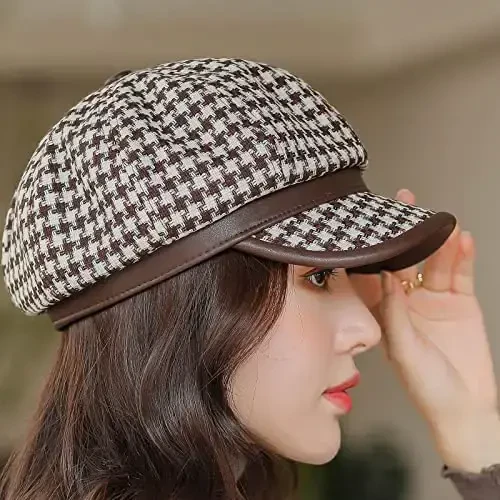 KORIXINE Womens Newsboy Cap French Fashion Hats Summer Cabbie Baker Boy Hat for Fall Beret Cap - 3