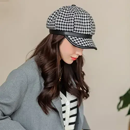 KORIXINE Womens Newsboy Cap French Fashion Hats Summer Cabbie Baker Boy Hat for Fall Beret Cap - 4