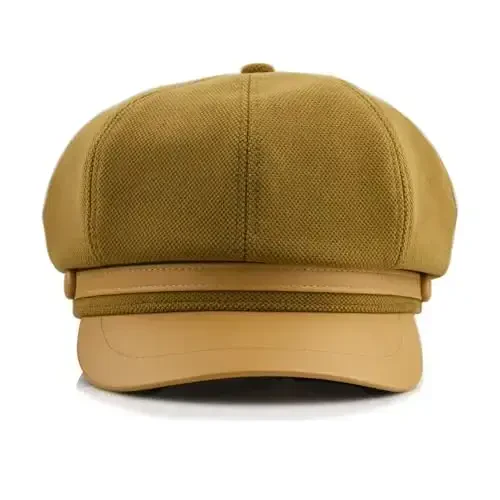 KORIXINE Womens Newsboy Cap French Fashion Hats Summer Cabbie Baker Boy Hat for Fall Beret Cap - 4