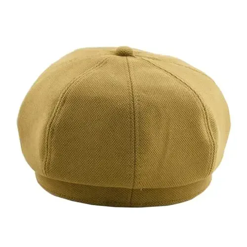 KORIXINE Womens Newsboy Cap French Fashion Hats Summer Cabbie Baker Boy Hat for Fall Beret Cap - 5