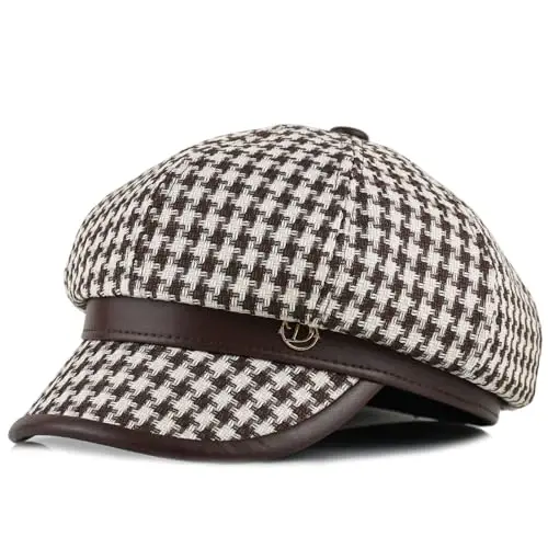 KORIXINE Womens Newsboy Cap French Fashion Hats Summer Cabbie Baker Boy Hat for Fall Beret Cap - KORIXINE