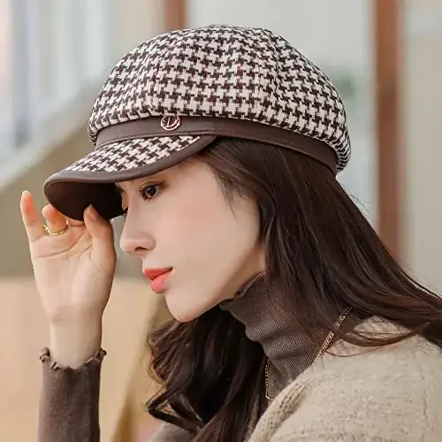 KORIXINE Womens Newsboy Cap French Fashion Hats Summer Cabbie Baker Boy Hat for Fall Beret Cap - 2