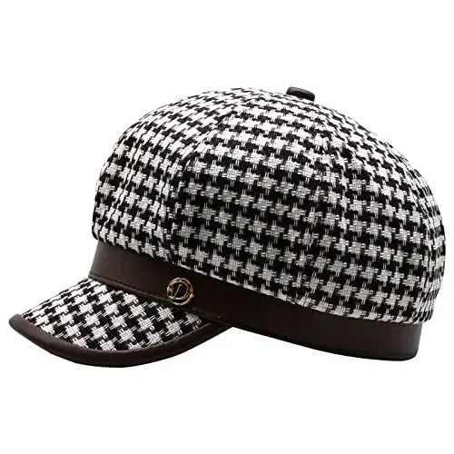 KORIXINE Womens Newsboy Cap French Fashion Hats Summer Cabbie Baker Boy Hat for Fall Beret Cap - 5