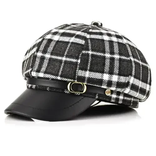KORIXINE Womens Newsboy Cap French Fashion Hats Summer Cabbie Baker Boy Hat for Fall Beret Cap - KORIXINE