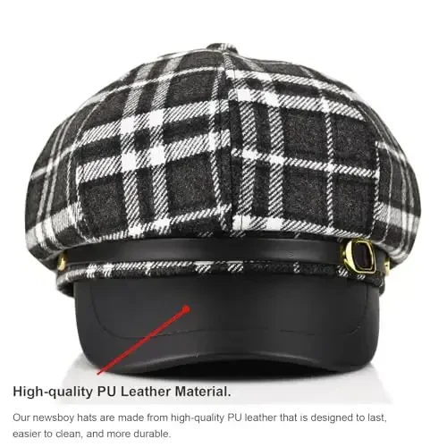 KORIXINE Womens Newsboy Cap French Fashion Hats Summer Cabbie Baker Boy Hat for Fall Beret Cap - 3
