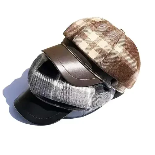 KORIXINE Womens Newsboy Cap French Fashion Hats Summer Cabbie Baker Boy Hat for Fall Beret Cap - 7