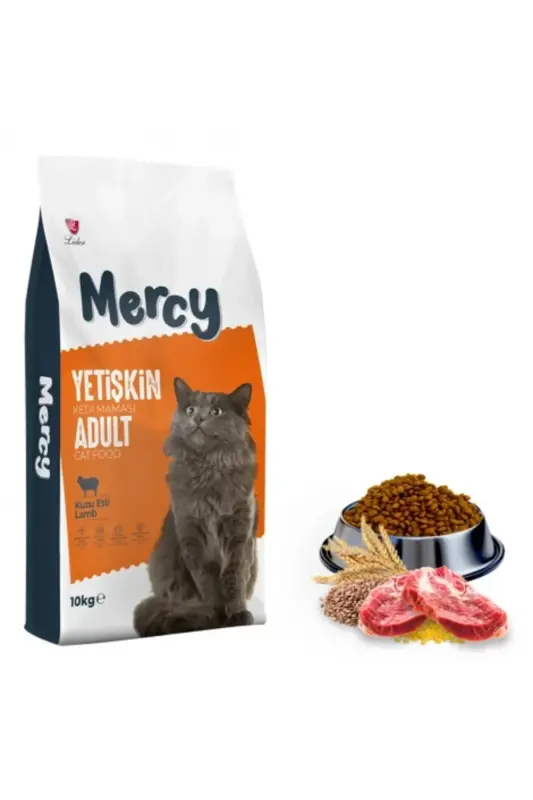 Корм для взрослых кошек с бараниной 10 кг - MERCY
