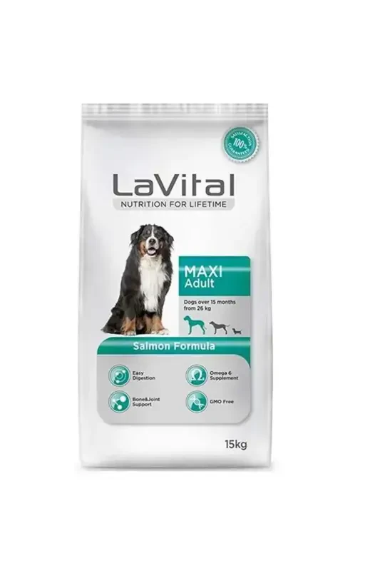 Корм для взрослых собак крупных пород Lavital с лососем 12 x 3 кг - 1