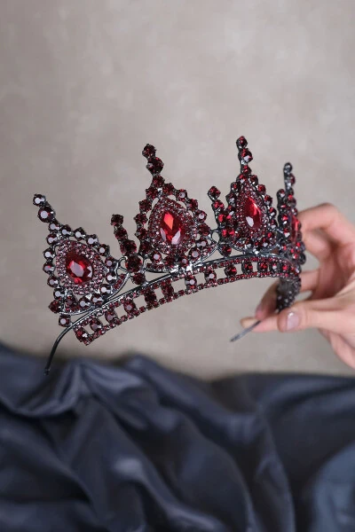 Королевская диадема для хны с подвесками из хрустальных камней - Modazone (1)