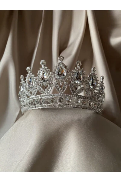 Королевская свадебная диадема с кристаллами по индивидуальному дизайну - HEDEF BIJUTERI