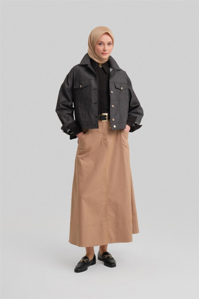 Короткая джинсовая куртка Armine 24Y5405 Черная - 9