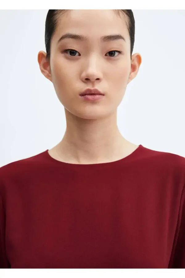 Короткое платье с длинным рукавом - 6