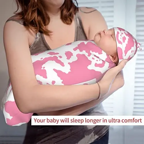 Коровий принт, пеленка для новорожденных с шапочкой, набор детских вещей, мягкие переходные спальные мешки для сна, подарки для младенцев мальчиков и девочек - 6